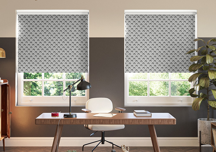 Retro 60s Spots, Onyx - Twist&Fit Roller Blind - Image 3